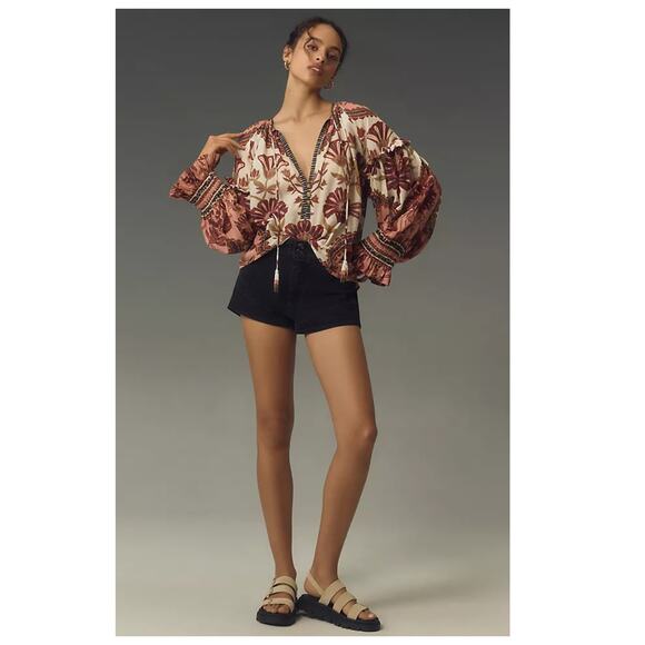 Farm Rio Riad Botanical Blouse Size XS - Picture 14 of 14